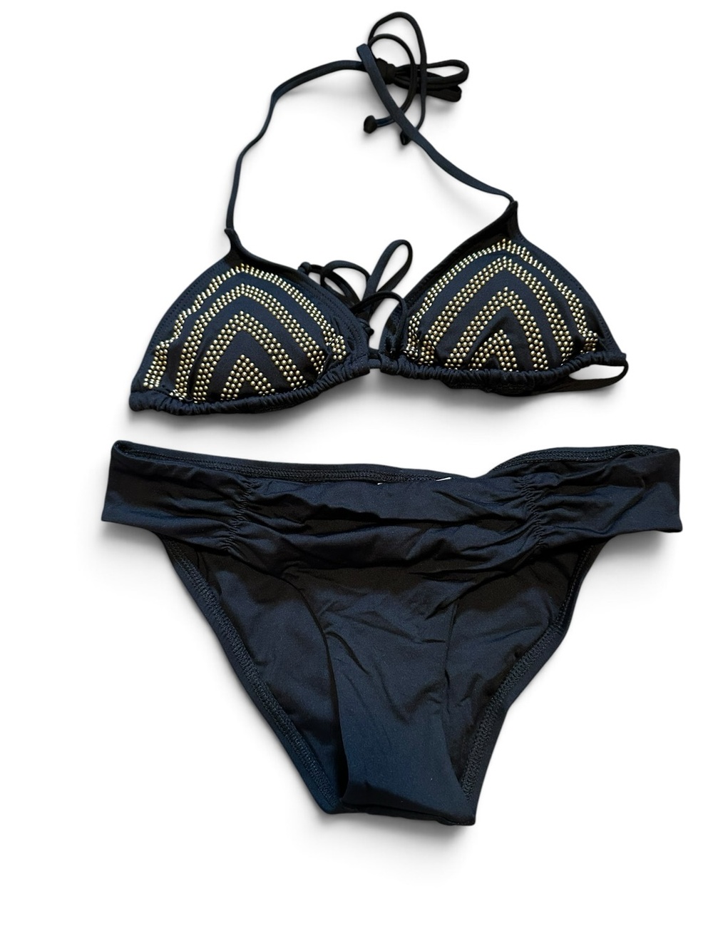 NWOT L*Space studded Monique bikini set black extra small
